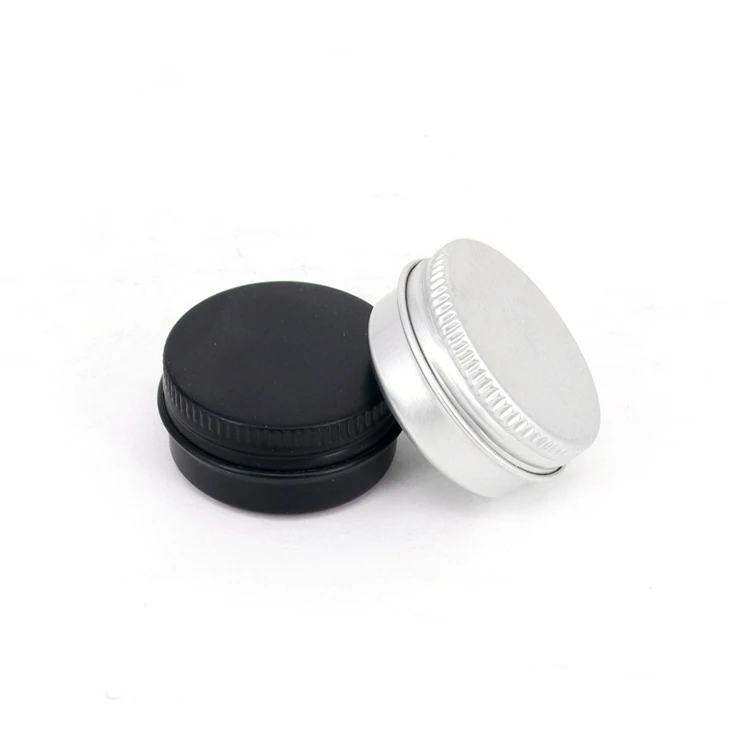Mini lip balm metal tins containers Empty metal tins round shoe polish Aluminum metal Jar