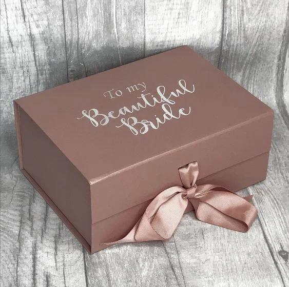 custom corrugated cardboard handbag packaging box with ribbon wholesale underwear shoe clothing paper box