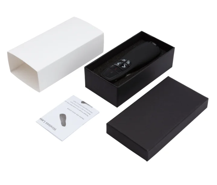 R400 Wireless Presenter with Laser Pointer Red, USB Laser Pointer Presentation Clicker for Powerpoint (Black)
