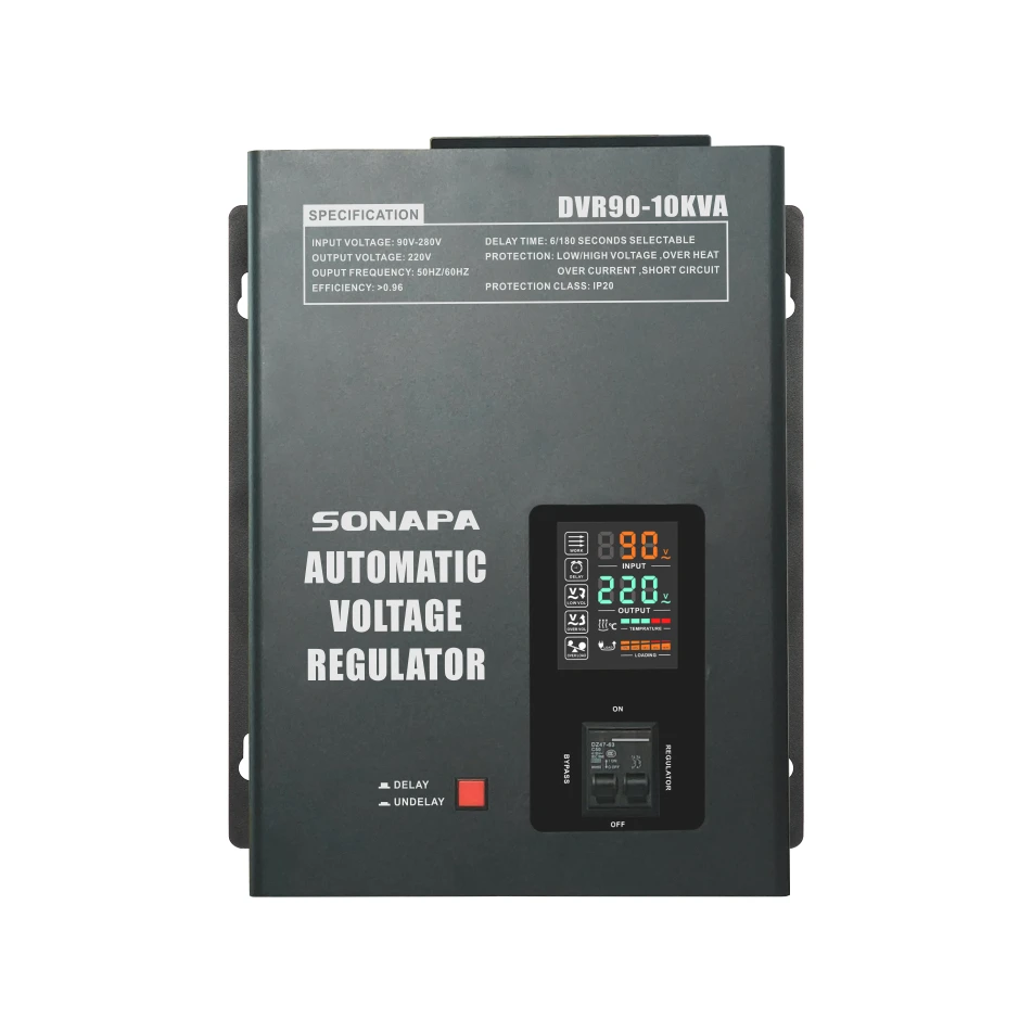 DVR90-10KVA AVR Wall-mounted Single phase relay control ac automatic voltage regulator/stabilizer 220V