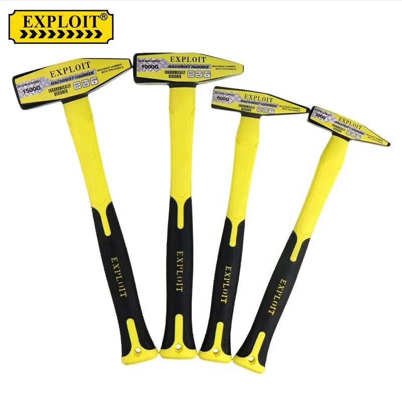 Professional Heavy Duty High Carbon Steel Mechanical Forged Fitter Engineer Hammer With TPR Rubberized Handle