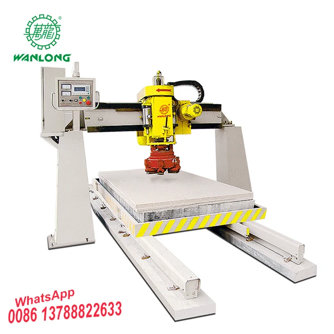 attractive price  Wanlong QDM1200  stone granite polishing machine single heads slab width 1200 Automatic operation fickert head