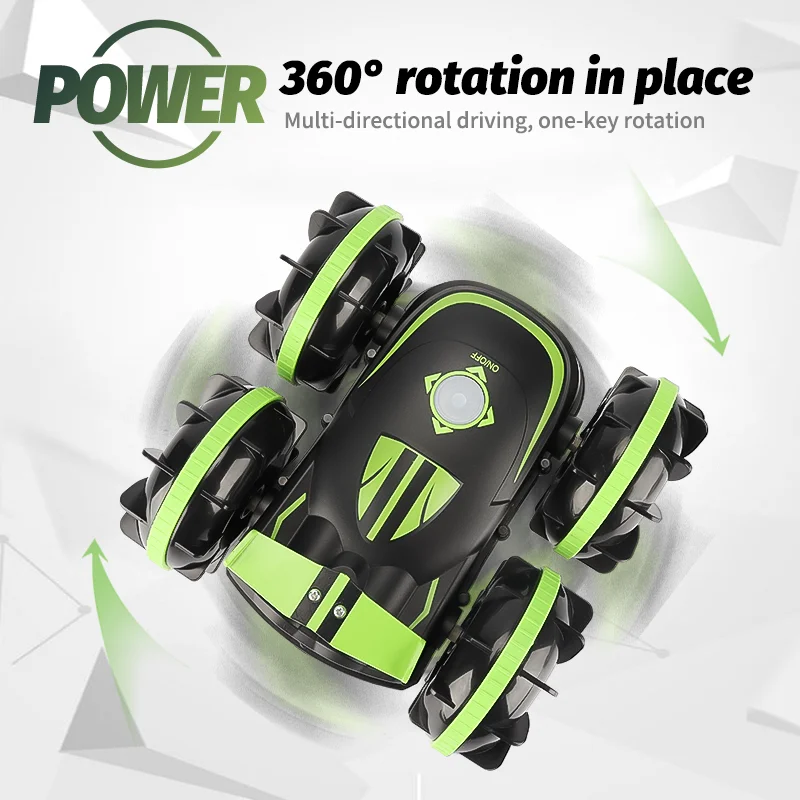 2.4GHZ remote control all terrain double-sided driving stunt fancy roll amphibious stunt vehicle