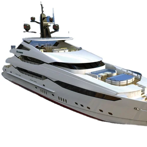 158ft Chinese ship fiberglass hull material custom super yacht luxury mega yacht  for sale