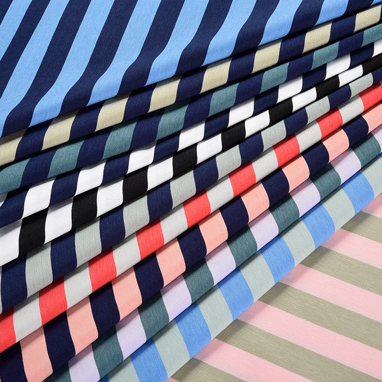 Cotton Spandex Knitted Rich Fabric Mens Shirt 47.5% Cotton 23.5% Viscose 24% Polyester 5% Spandex Elastane Fabric