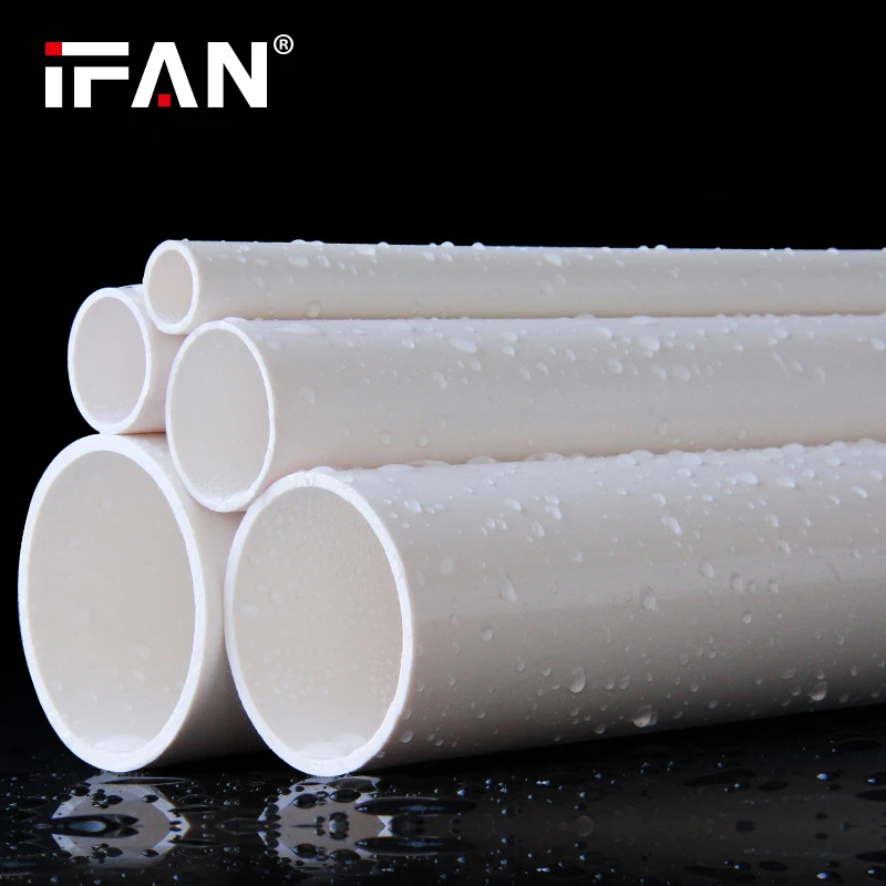 IFAN Hot Sell Plumbing Materials White Round PVC Pipe Tubes Plastic 6 Meter Schedule 40 UPVC Pipe for Water Supply