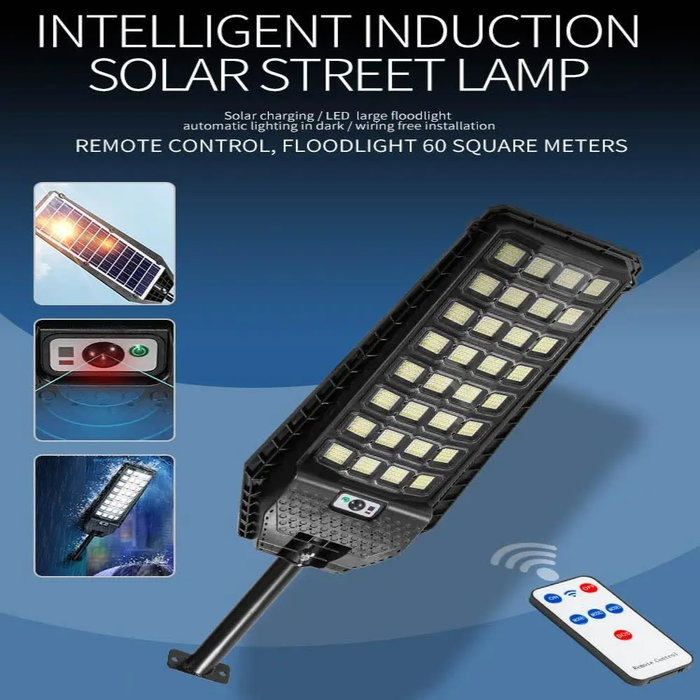 High Lumen All in One Integrated Solar Street Outdoor Light 1000W 1200W 1800W