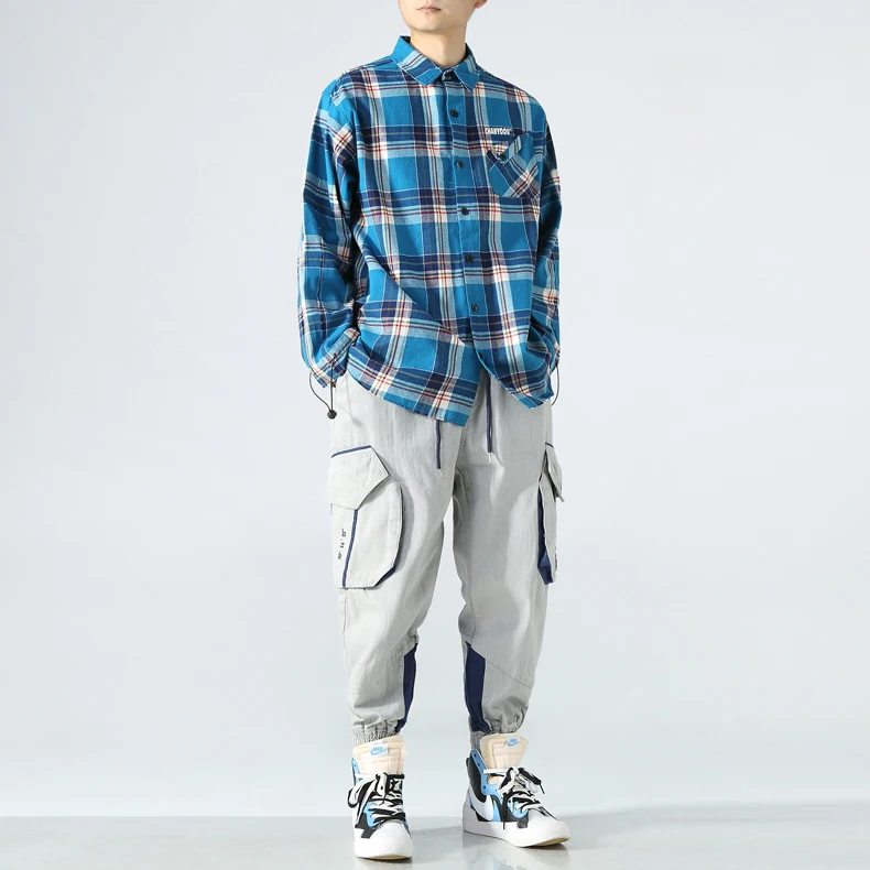 Hot selling Best sale with 100% organic cotton plaid flannel man shirt