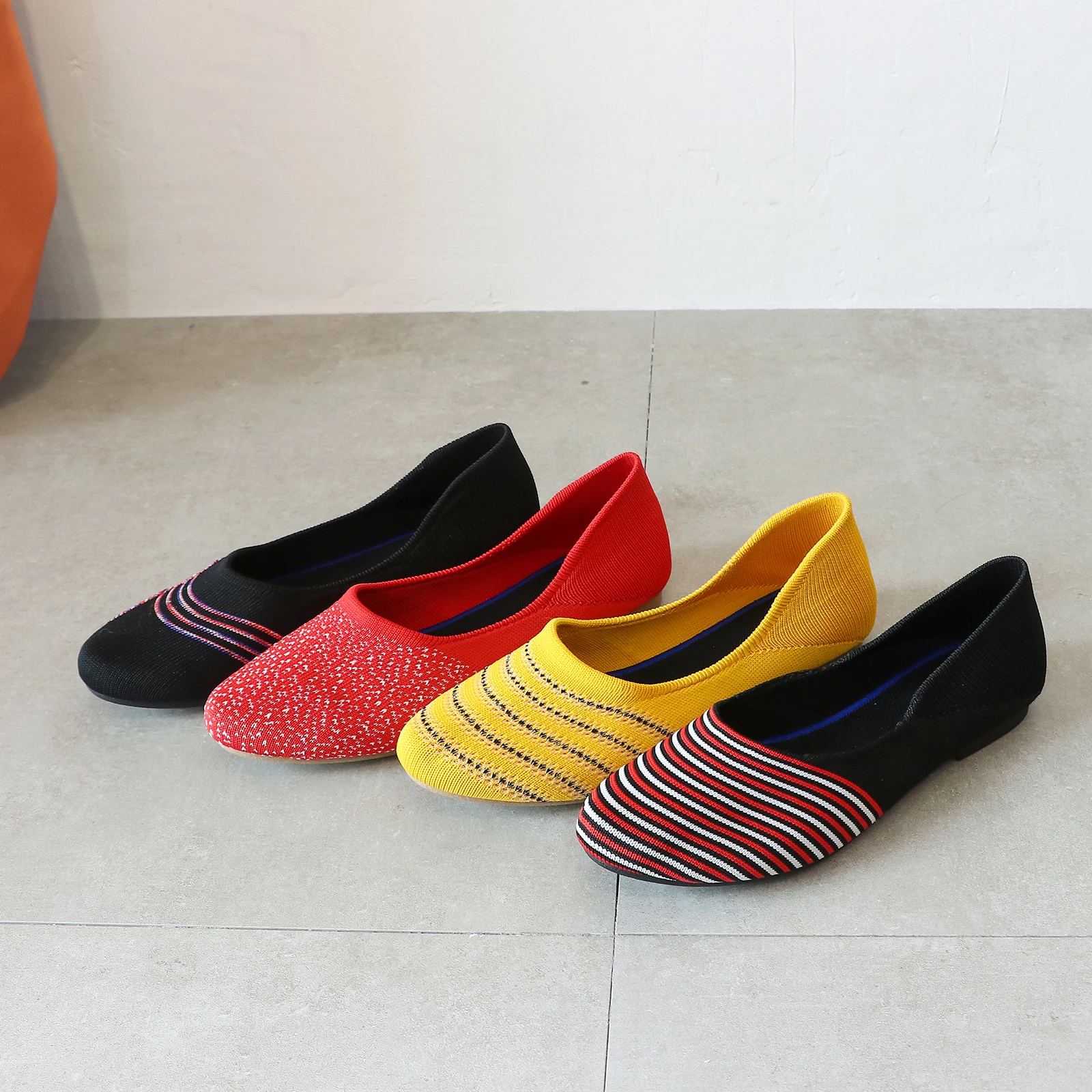 Wholesale Shoes Zapatos Mujeres Women Casual Ladies Flat Shoes Mesh Slip On Flats Shoes Ladies