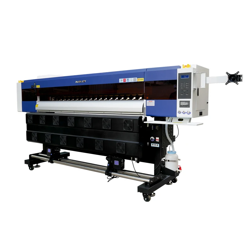 Audley Eco-Solvent Printer 1.8m 3.2m four i3200 Vinyl Flex Banner Poster Wallpaper Printing Machine Ink for Small Business