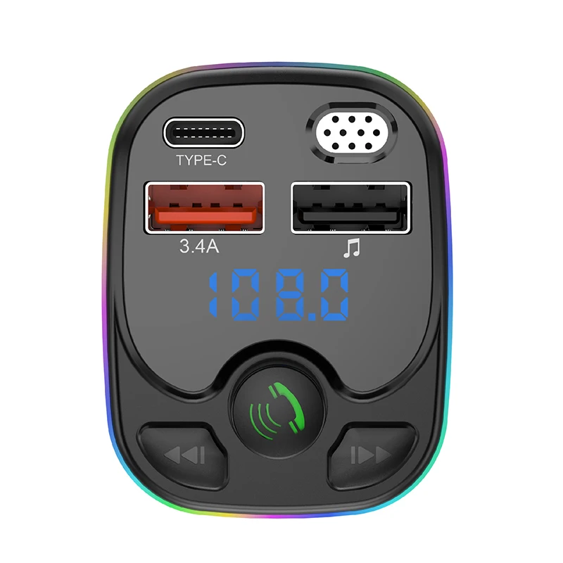 C8 Car Transmitter MP3 Fast Charging PD20W Handsfree FM Car Fast Charge