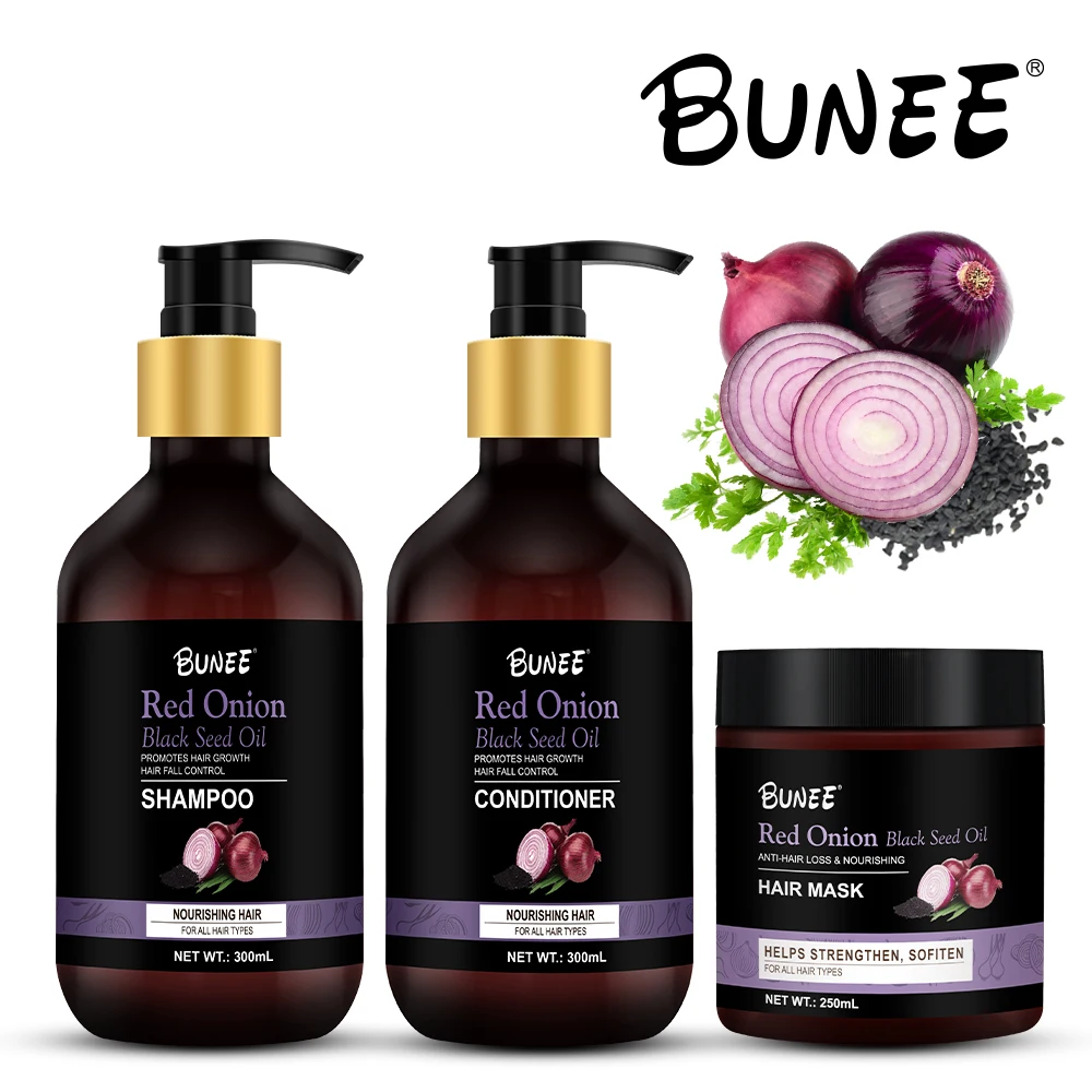 Anti Hair Loss Biotin Red Onion Shampoo and Conditioner with DHT Blockers For Hair Growth