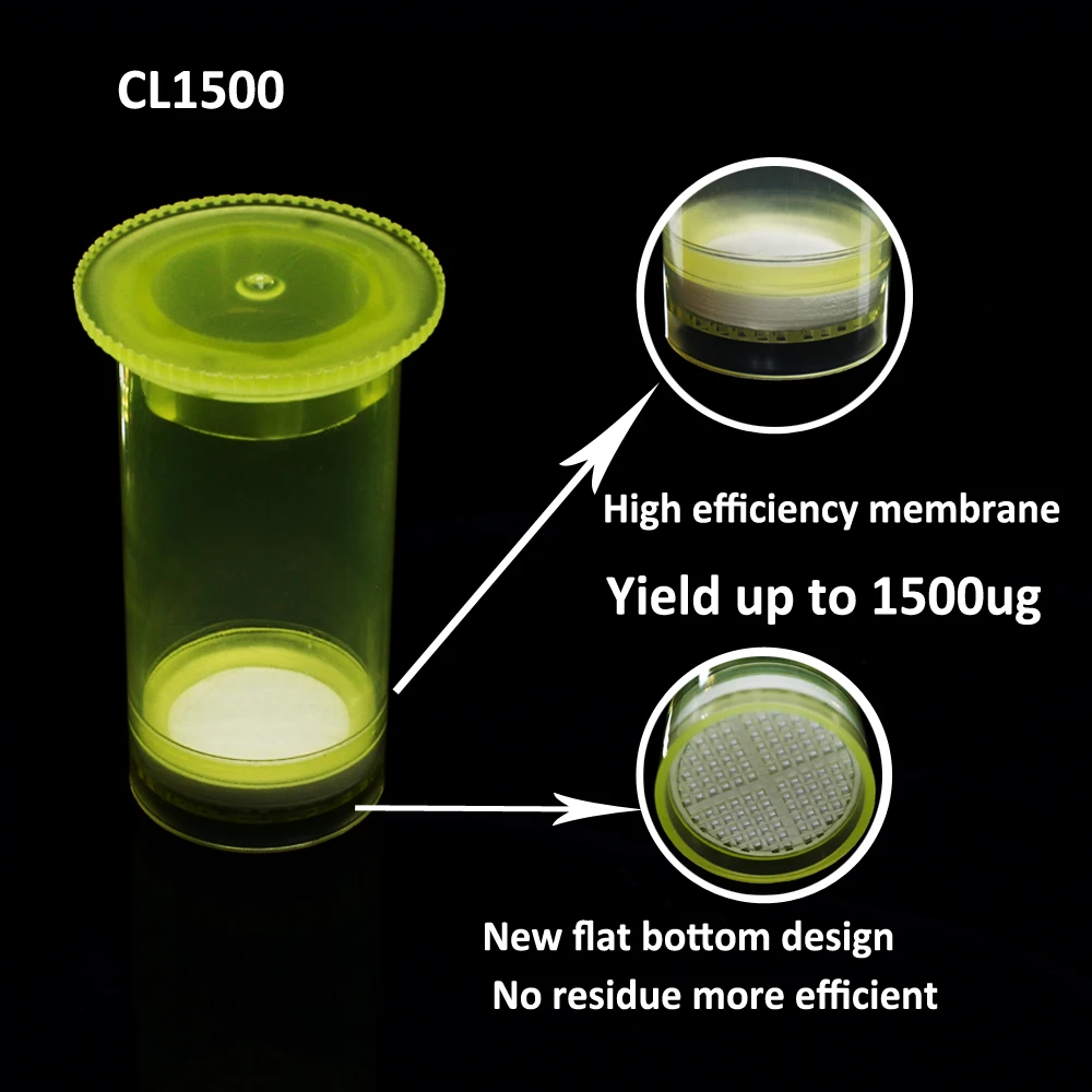CL1500 new generation Plasmid Maxiprep spin column with collection tub, yield  up to 1.5mg