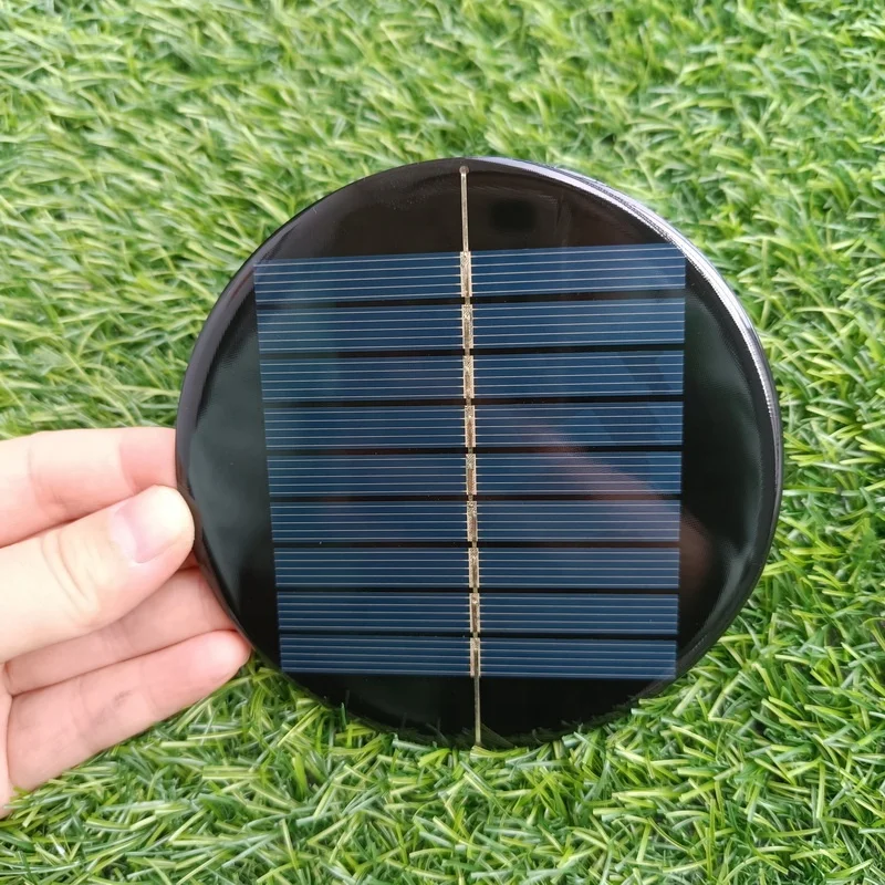 Buy Solar Plate Online From Solar PV Companies Custom Made Mini Epoxy Solar Panel 1W 4.5V Round 110 mm Epoxy Resin Solar Panels