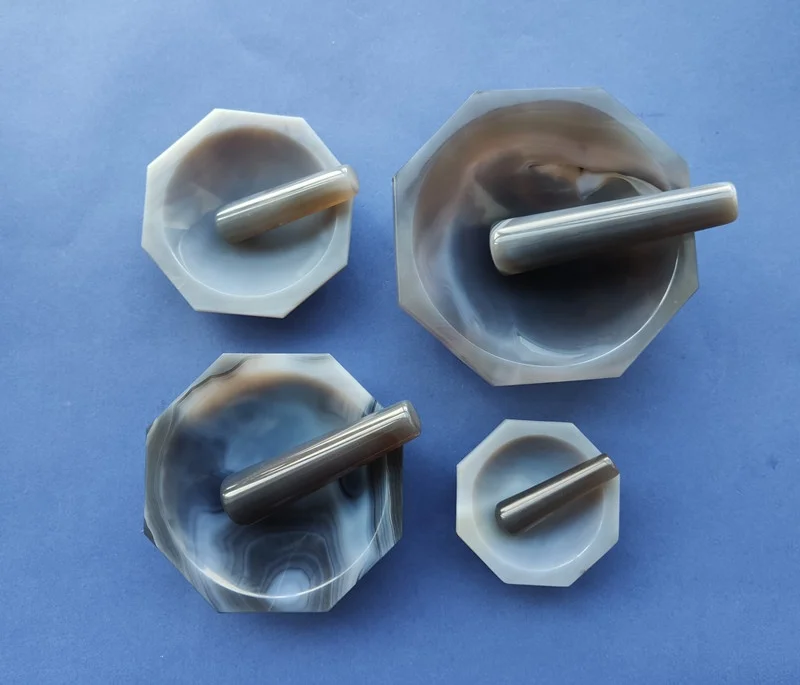 30mm~300mm Natural Agate Mortar and Pestle set for lab use
