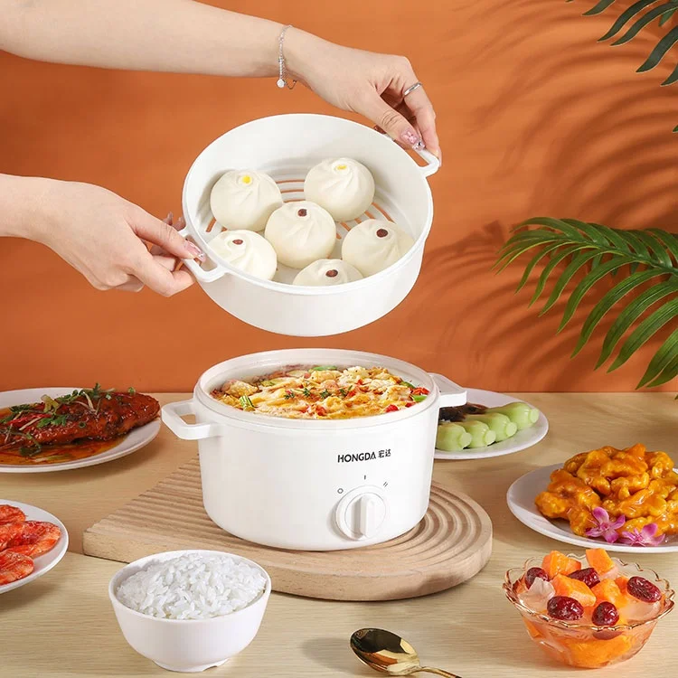 Portable Electric Multi Cooker Mini Soup Pot Electric Cooking Pot With Ceramic Glaze