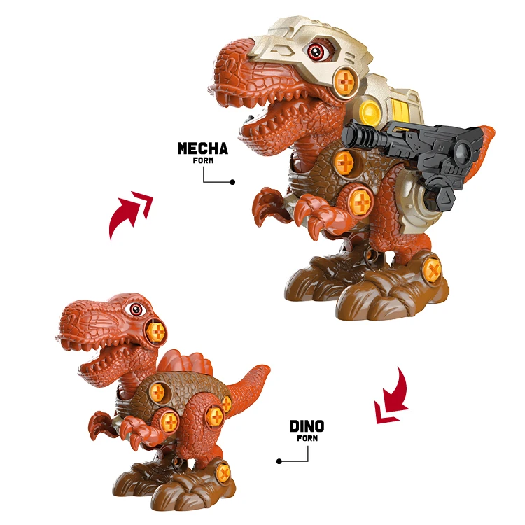 29 pcs Assemble screw toy  Kids 3-5 Puppet Animals  mecha dino Tyrannosaurus rex  Plastic Dinosaur Toy
