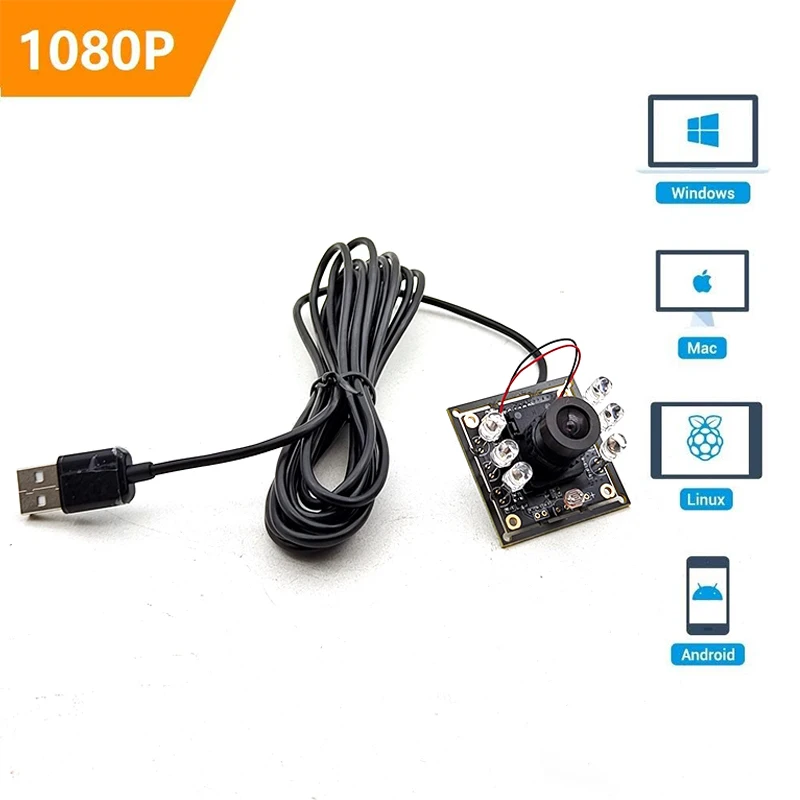 Hot Sale IR-Cut Day And Night Auto Switch 940nm or 850NM IR Leds 2MP Mini CCTV HD 1080P Infrared USB Camera Module