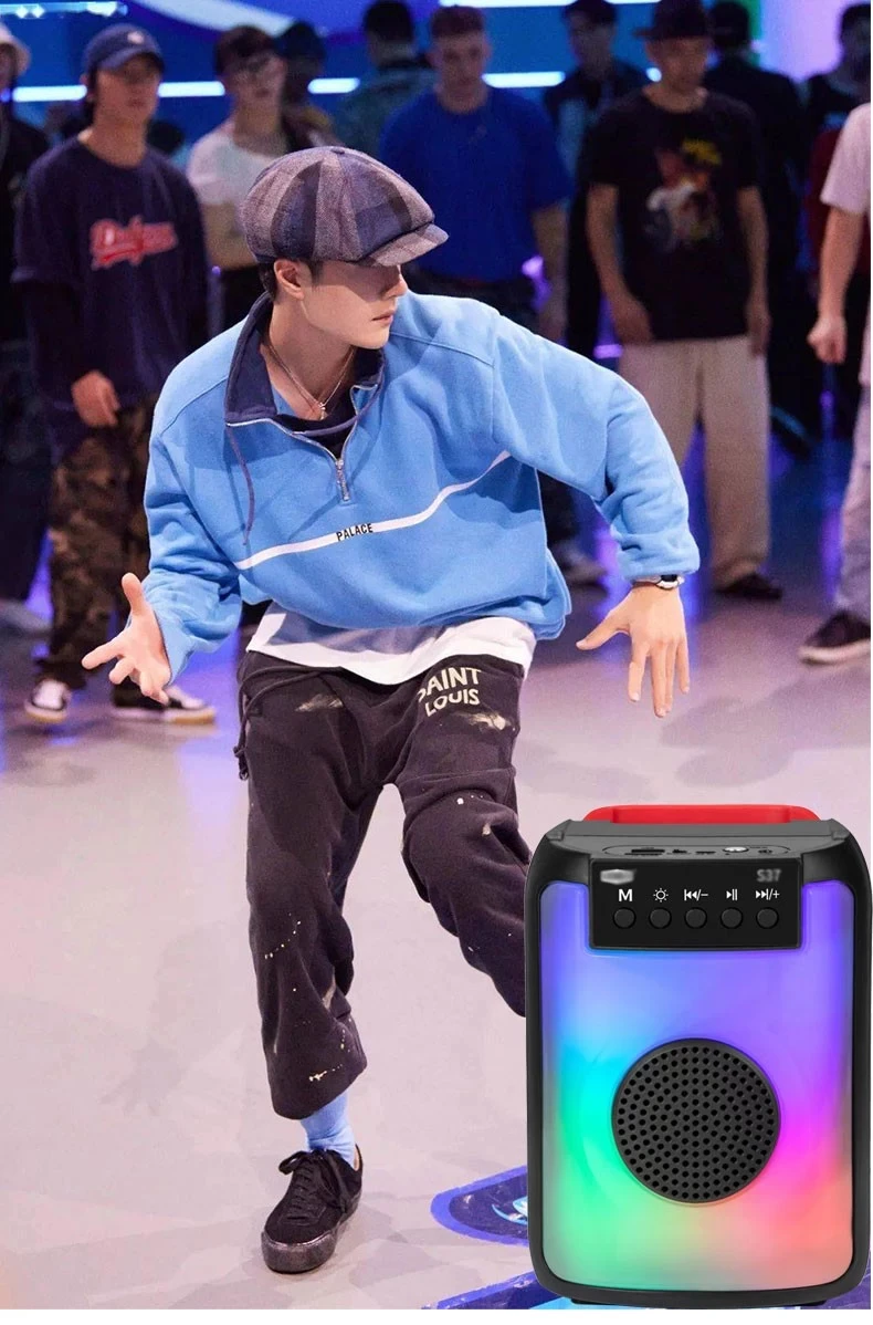 Kozh Original Factory Party Speaker Portable Speaker Fm Radio Mp3 Player Flame Rgb Lighting Bluetooth Speakers