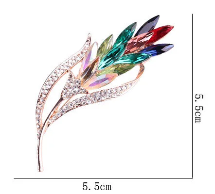 Metal Zinc Alloy Quality Fashion Teacher Women Glass Crystal Flower Muslim Rhinestone Safety Pin Jewelry Brooch