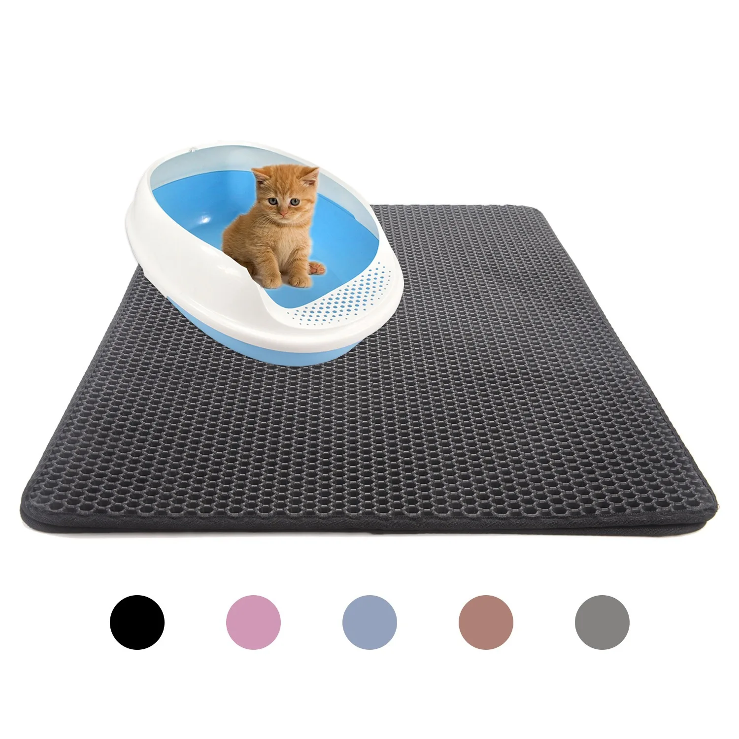 Dog Accessories Pet EVA Double-layer Cat Litter Pad Durable Waterproof Cat Litter Trapper Mat
