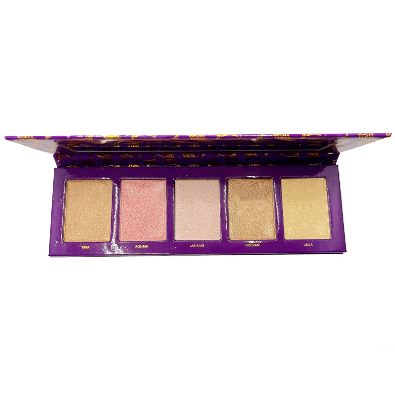 Professional Cosmetic Pink highlighter blush bronzer Custom Highlighter Makeup Powder Contour Palette