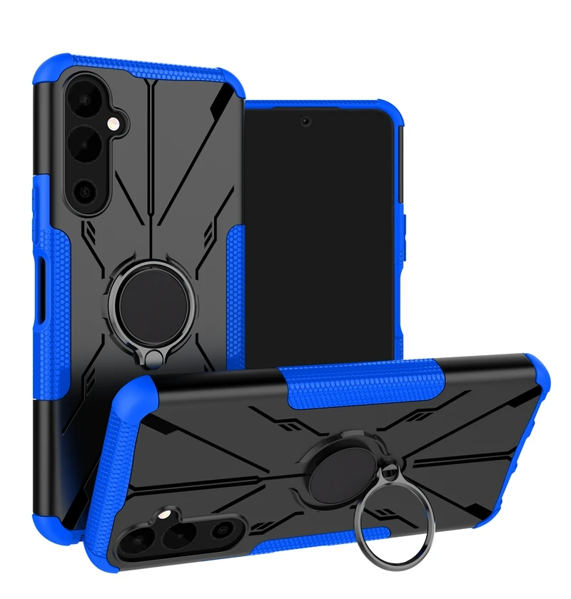 High Quality TPU&PC Ring Kickstand Mecha Phone Case For INFINIX TECNO POVA NEO2 Wholesale Customize Phone Case Shockproof Case