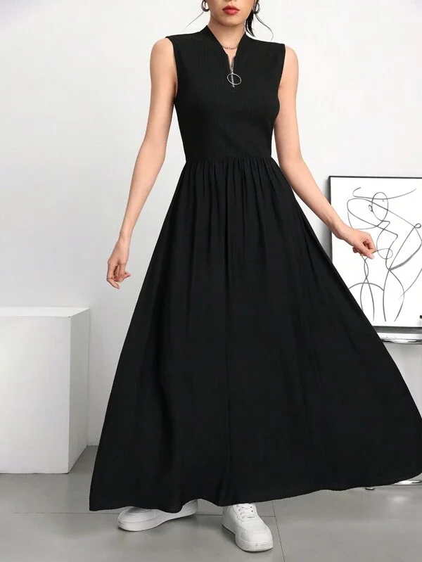 Best Selling Products 2024 Casual Summer Beach Sundress Women Halter Pockets Ruffle Long Maxi Cotton Linen Bohemian Dresses