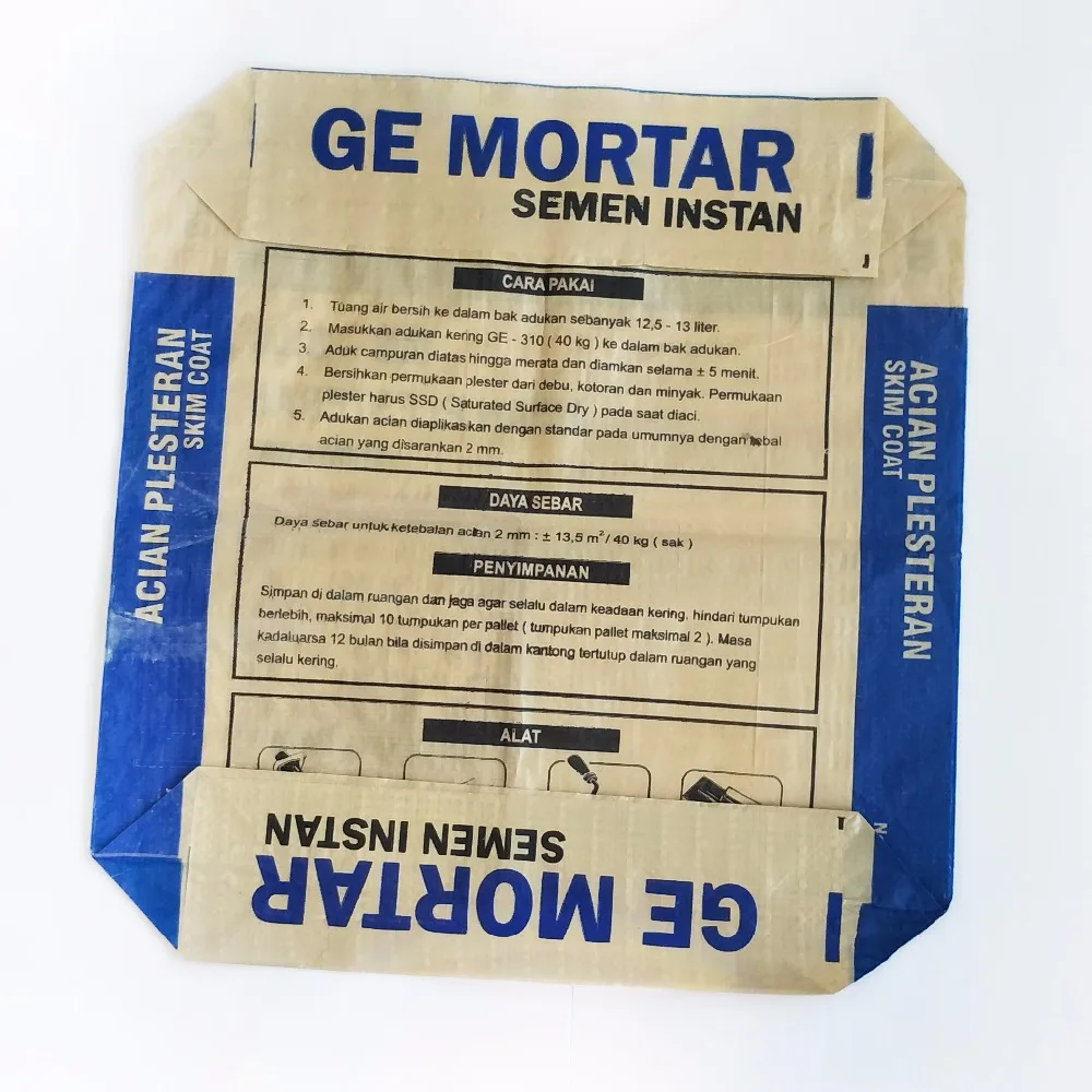 
 Лидер продаж, влагонепроницаемый Пластиковый Полипропиленовый клапан, Плетеный цементный контейнер, пакеты, 25 кг, белый  