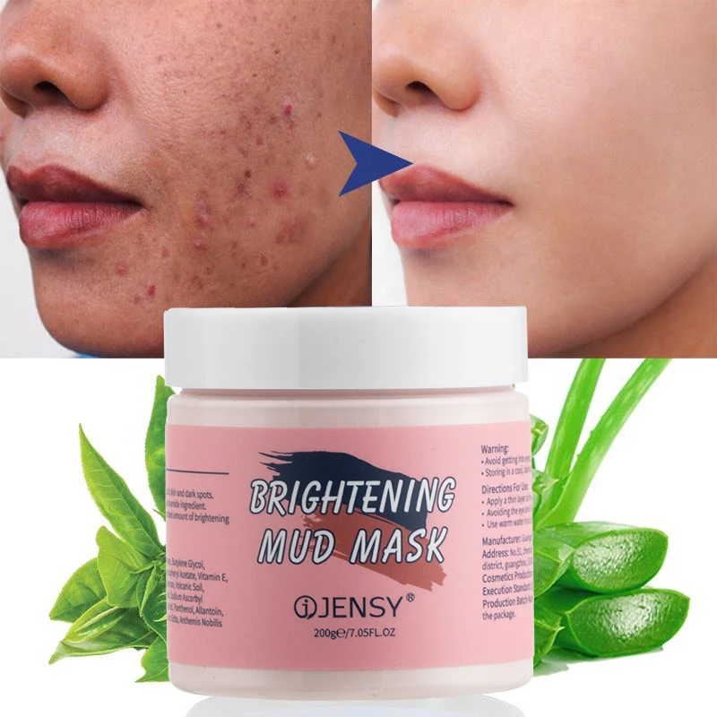 Private Label OEM Beauty Organic Brightening Moisturizing Whiten Carbonated Oxygen Face Care Mud Clay Facial Mask