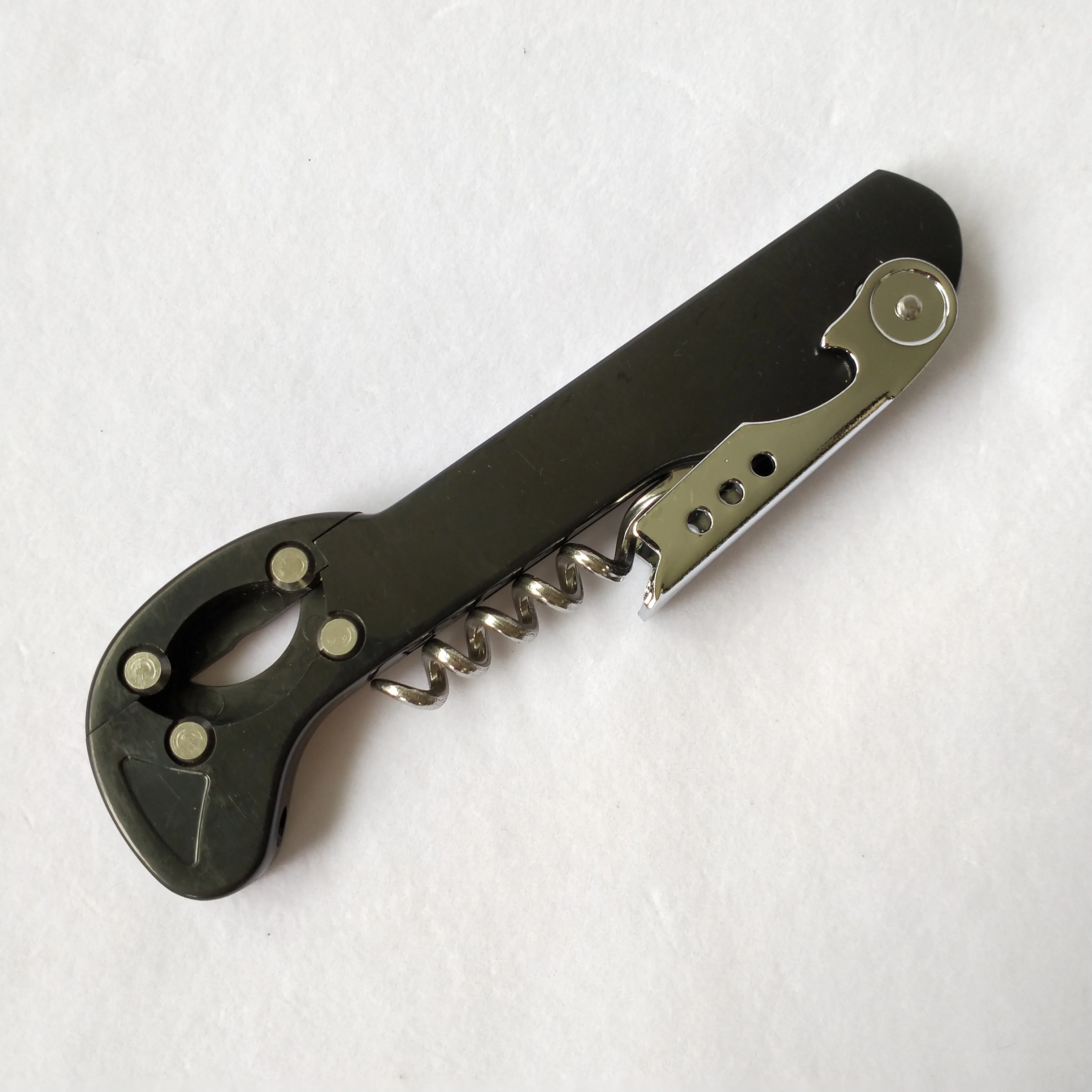 ready to ship custom logo round blade foil cutter wine corkscrew bottle opener wine opener corkscrew