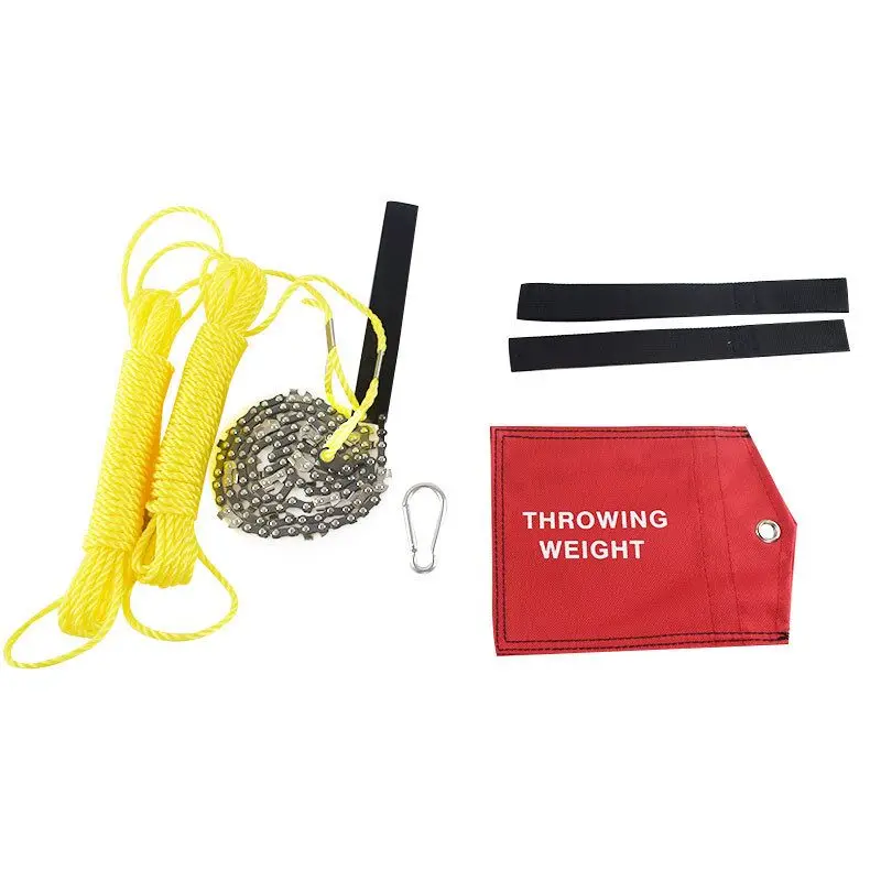 48 inch Portable Survival Chain Saw Chainsaws Emergency Camping Hiking Tool Pocket Hand Tool Pouch Outdoor Pocket Chain Saw Set