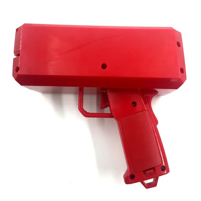 Cash Cannon Super gold Money Gun Fashion Toy Make It Rain Money Gun Red Christmas Gift Toys Pistol Children with OEM logo