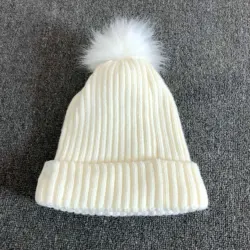 Villus Custom funny jacquard pattern children earflap winter hat kids beanies hat with  knitted pom