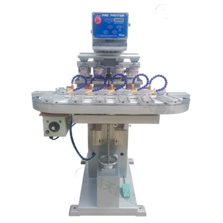Automatic Four-Color Conveyor Belt Pad Printing Machine Silicone Wristband