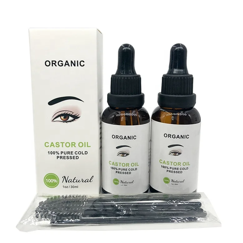 
OEM Private Label Pure Organic Castor Oil For Hair Eyebrow Eyelash Beard Growth jamaican castor oil 