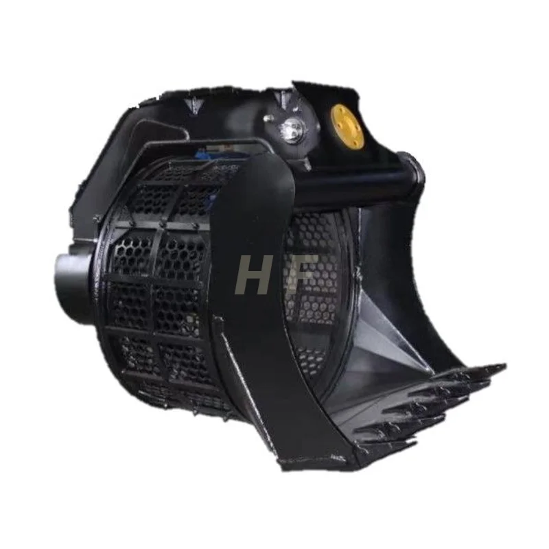 factory selling direct Excavator attachments work tools soil cleaning bucket Rotating screen screener bucket
