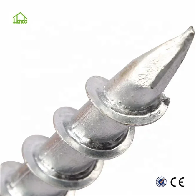 Fence post spike support galvanized pile kit ground screw construction foundation factory price umbrella anchor