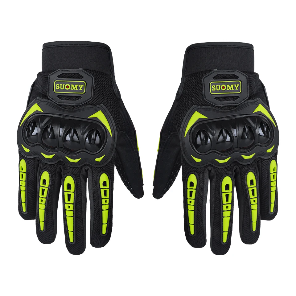 SUOMY Classic Biker Full Finger Motorcycle Gloves Breathable Wear-Resistant Non-slip Palm Off-road Riding Sports Protection
