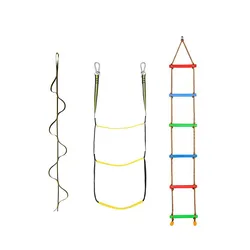 Соединительные пряжки, ремни, веревка, лестница, пружинные крючки, легкая безопасная веревка для игровой площадки, лестница для скалолазания, набор качелей для детей