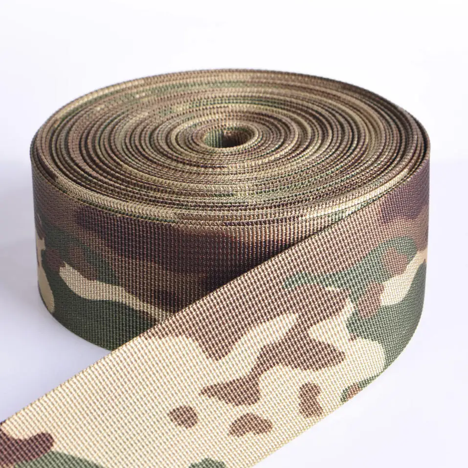 Camouflage Webbing Belts Polyester Webbing Strap Custom Polyester Webbing