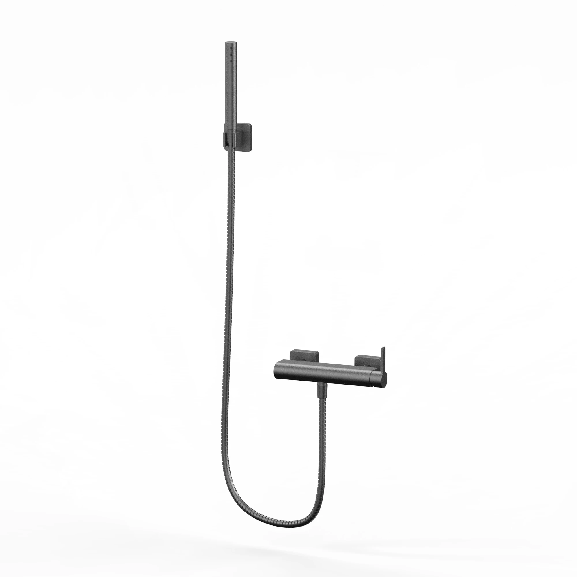 Wall mounted Rose Gold mixing diverter valve hot and cold shower faucet and hand shower set