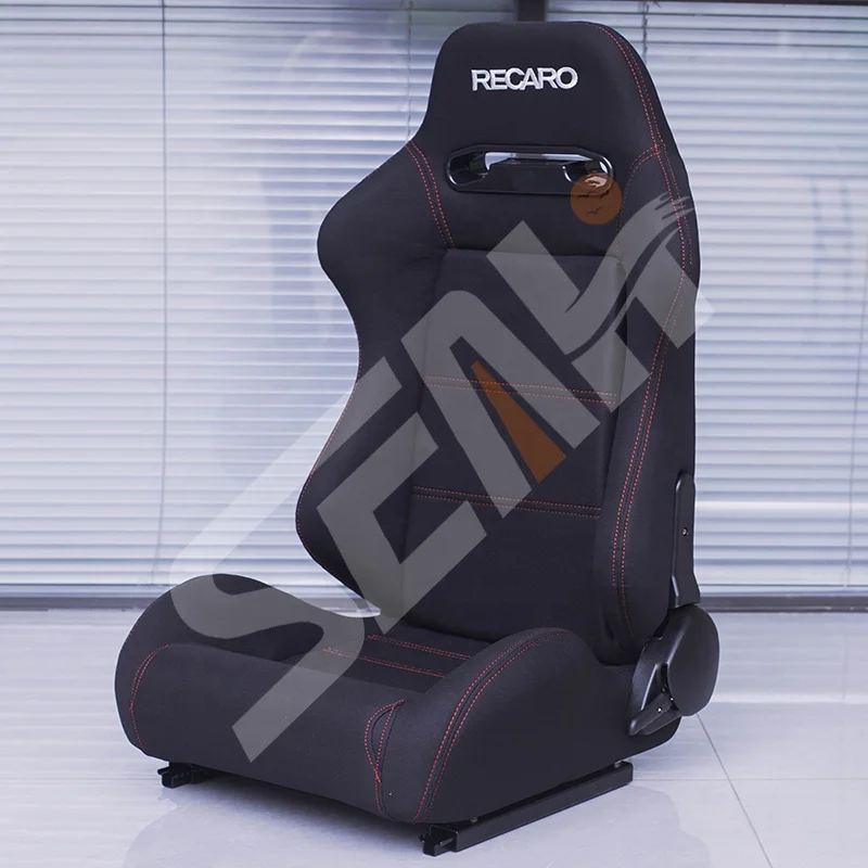 SEAHI New Pair of Black bucket Racing Seats Reclinable sport seats Double Slider