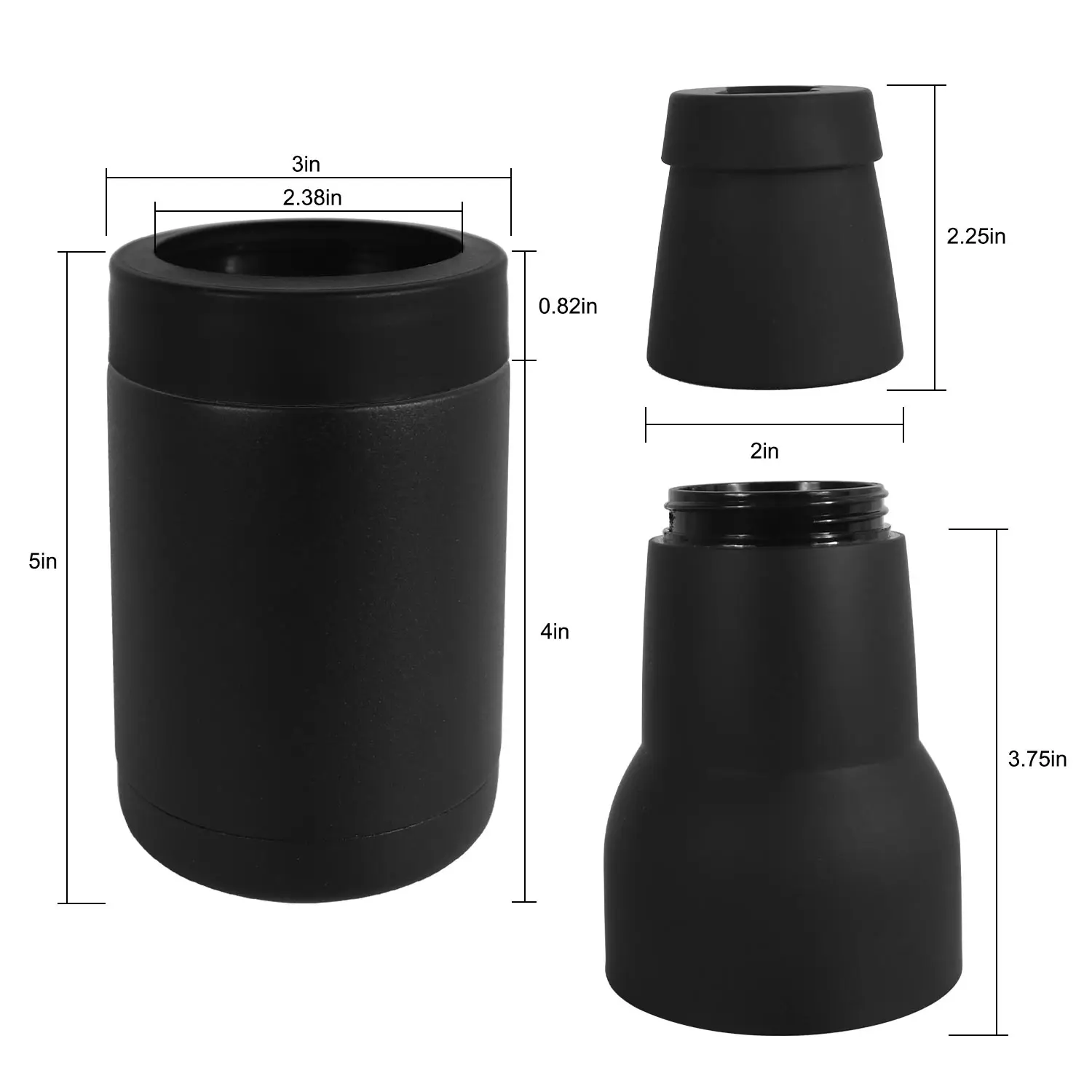 Frosty Vacuum Insulated Double Wall Stainless Steel Wedding Party Beer Chiller Long Neck 3-1 beer Bottle Can Cooler with Opener