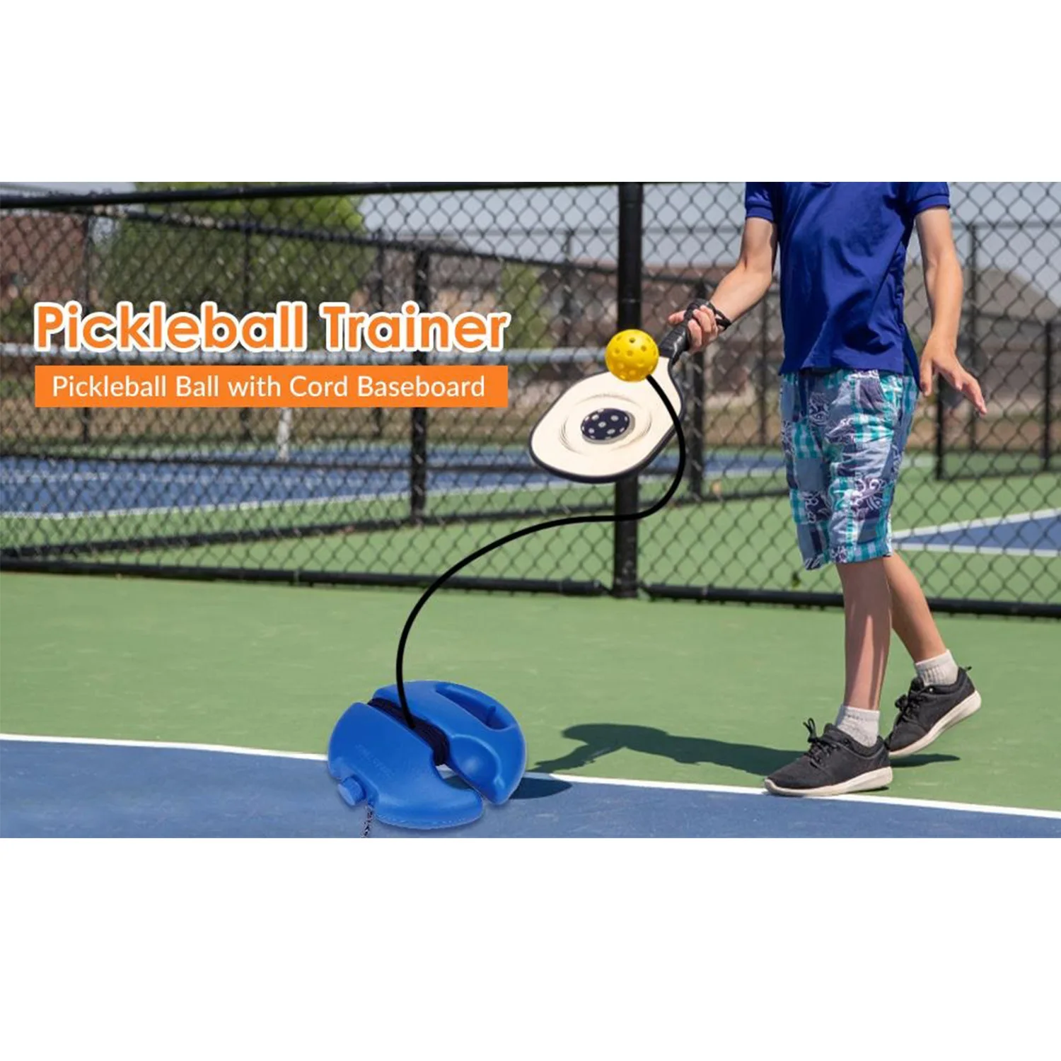High Quality Pickleball Trainer 74MM Exercise Ball PE Outdoor Toy Ball Pickelball Retriever Pickleball Ornament