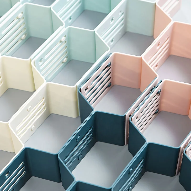 Drawer Organizers Dividers 12 Plaid Honeycomb Nesting for Sorting Storage