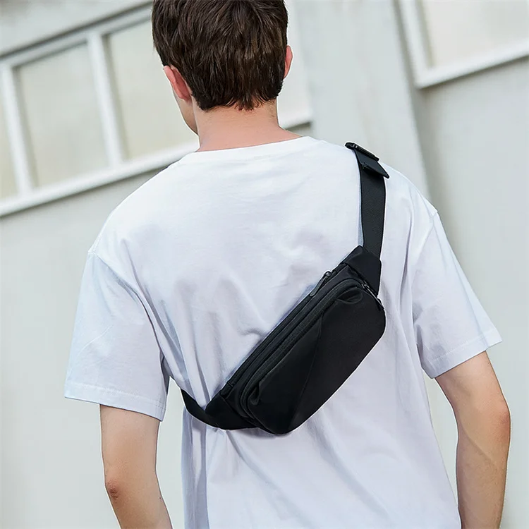 Large Capacity Multi-Functional Nylon Fanny Pack Waterproof Running Crossbody Chest Bags Men Women Outdoor Sports Mobile Wallet