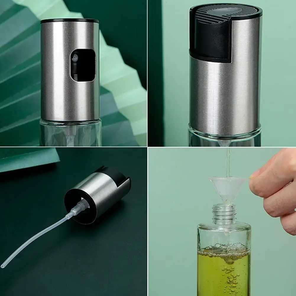 High Quality 100ml Air fryer Sprayer Mister Bottle Pump Glass Oil Pot Leakproof Grill Bbq Sprayer Oilpump Kitchen Cooking Tools