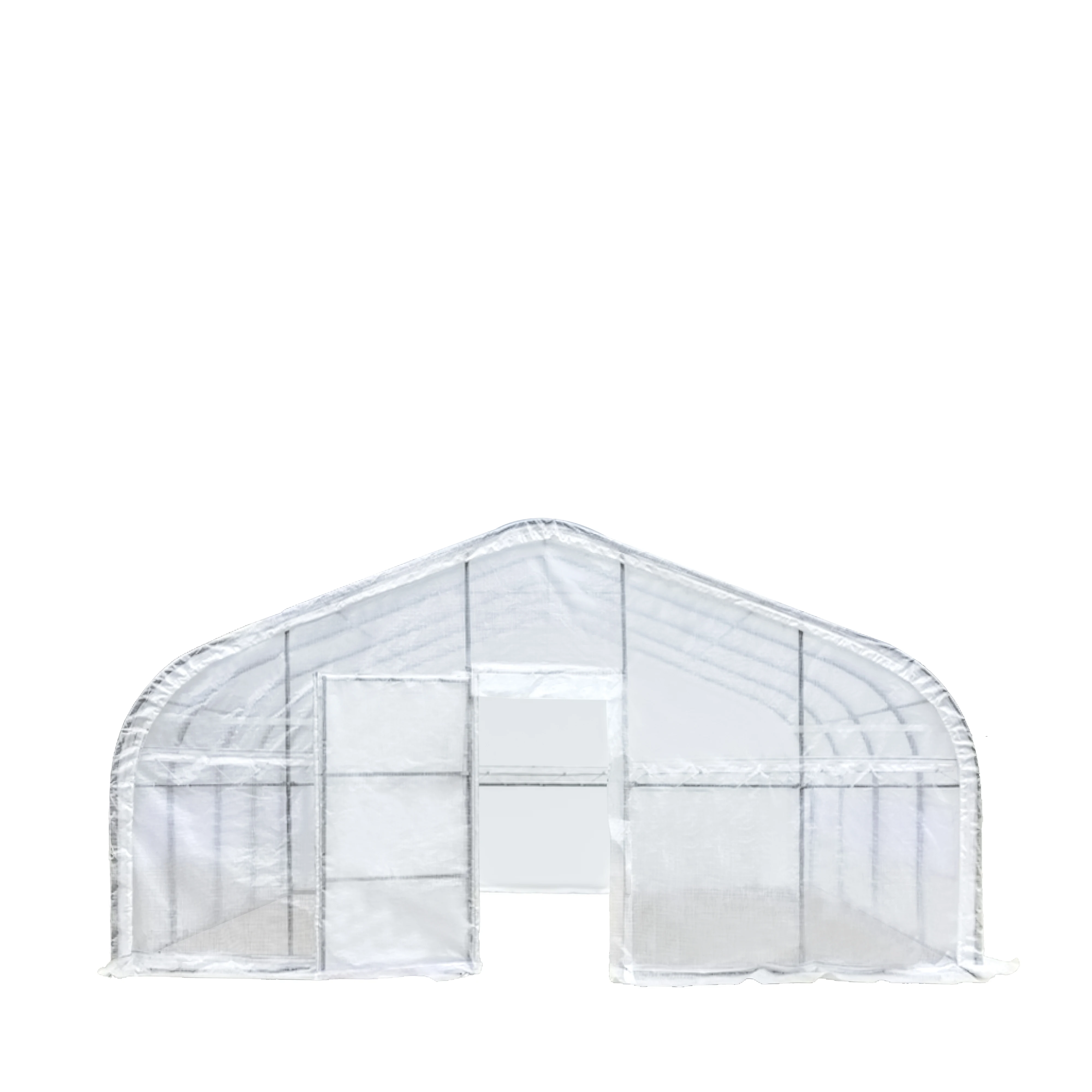 China factory steel galvanized frame multi single span PE film tunnel greenhouse grow tent greenhouse accessories