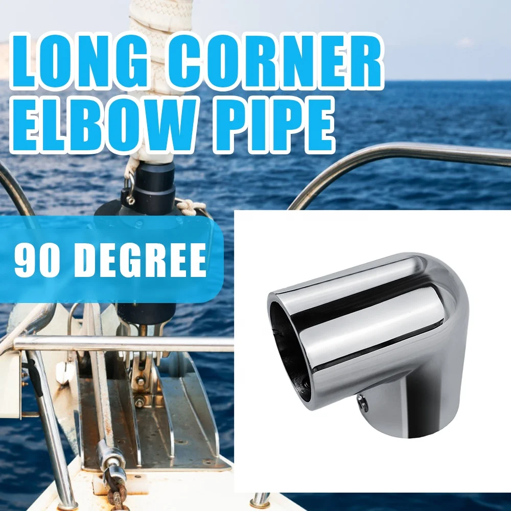 High Quality 316 Stainless Steel 90 Degree Boat Marine Stanchion Elbow for Boat